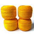 Mango Yellow 3 PLY Premium Knitting Crochet Cotton Thread Balls for Knitting, Weaving, Embroidery and Craft Making