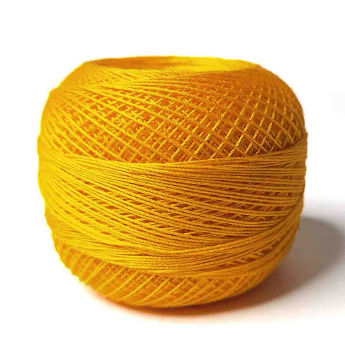 Mango Yellow 3 PLY Premium Knitting Crochet Cotton Thread Balls for Knitting, Weaving, Embroidery and Craft Making