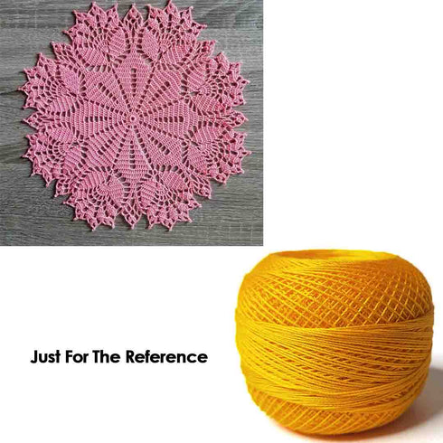 Mango Yellow 3 PLY Premium Knitting Crochet Cotton Thread Balls for Knitting, Weaving, Embroidery and Craft Making