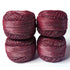 Metallic Maroon Cotton Crochet Thread Balls for Knitting, Weaving, Embroidery and Craft Making