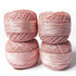 Metallic Peach Cotton Crochet Thread Balls for Knitting, Weaving, Embroidery and Craft Making