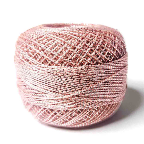 Metallic Peach Cotton Crochet Thread Balls for Knitting, Weaving, Embroidery and Craft Making