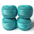Metallic Firozi Cotton Crochet Thread Balls for Knitting, Weaving, Embroidery and Craft Making