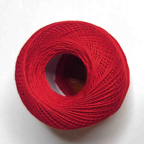 Red 3 PLY Premium Knitting Crochet Cotton Thread Balls for Knitting, Weaving, Embroidery and Craft Making