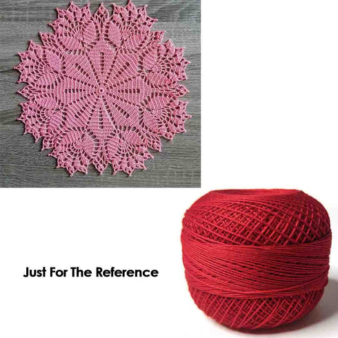 Red 3 PLY Premium Knitting Crochet Cotton Thread Balls for Knitting, Weaving, Embroidery and Craft Making