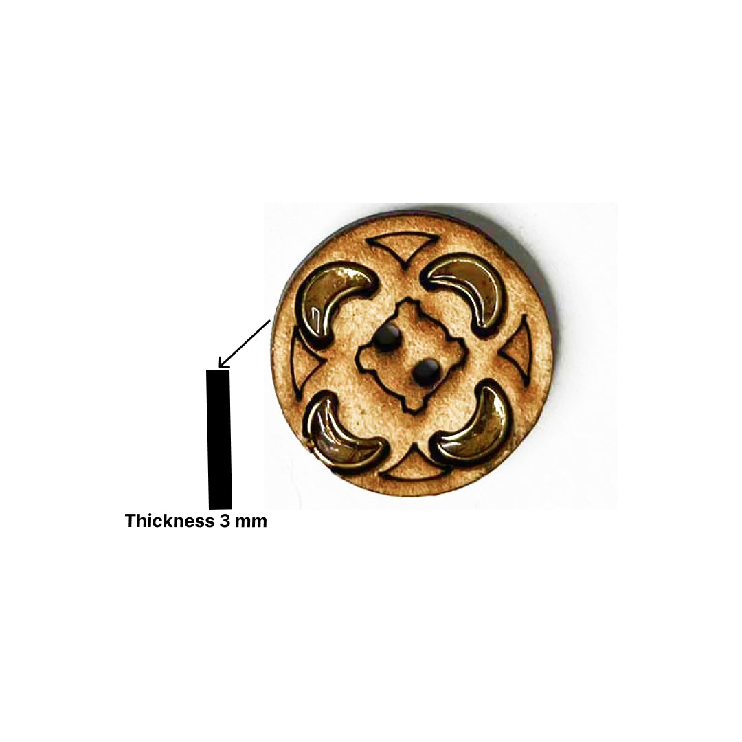 Mdf Round Button With Kundan – craftshopindia