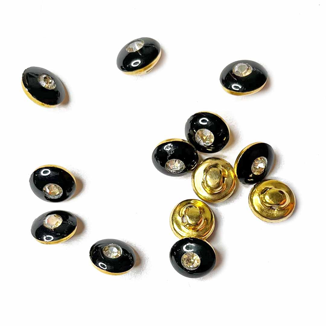 Black Color Round Fancy Buttons – craftshopindia