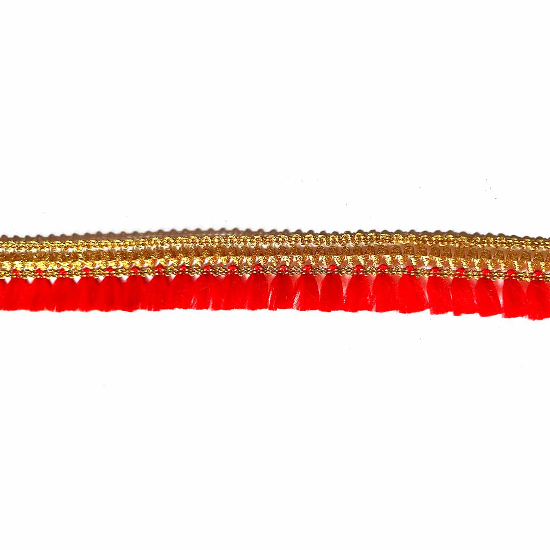 Golden Zari & Red Polyester Thread – craftshopindia